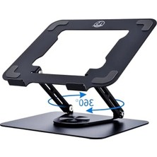 MarkEntegra Masa Için Dizüstü Bilgisayar Standı Ayarlanabilir Yükseklik, Dizüstü Bilgisayar Için Alüminyum Alaşımlı Döner Bilgisayar Standı, 360° Dönebilen Tabanlı Macbook Standı, Masa Için Ergonomik Dizüstü
