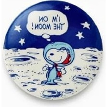 MarkEntegra Snoopy I'm On The Moon Yazılı Rozet