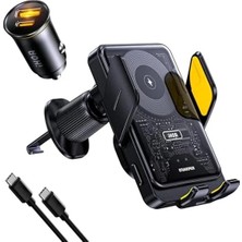 MarkEntegra Superauto 65W Araç Içi Şarjı, 15W Şarj Aleti Handsfree Telefon Tutucu