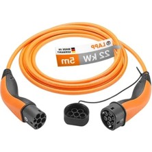 MarkEntegra 5 Metre Uzunlukta 22 Kw, 32A Üç Fazlı Şarj Kablosu