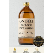 Ondéle %100 Saf Miski Amber Esansı Esansı 500ML | Seyreltilmemiş Ultra Konsantre Parfüm Özü (Esansiyel Yağ Değildir)