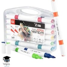 MarkEntegra Çift Taraflı Akrilik Marker Kalem Seti, Yüksek Kalite