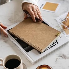 MarkEntegra A5 Düz Çizgisiz Not Defteri - 70 Yaprak, Kraft Kapak