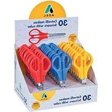 MarkEntegra Asorti Renklerde Tekli Okul Makası ve Cetvelli Tasarım