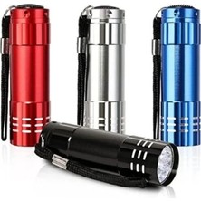 MarkEntegra 3 Adet Mini Pilli Fener, 9 LED ile Acil Durumlar Için Uygun