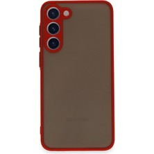 Newface Muratech New  Galaxy S23 Plus Kılıf Montreal Silikon Kapak - Kırmızı