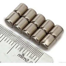 MarkEntegra 25 Adet 5mm x 5mm Güçlü Neodyum Mıknatıs, Silindir Şekil