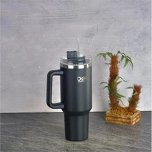 MarkEntegra 1200 ml Siyah Pipetli Maxi Termos Kupa, Pratik Tasarım