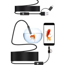 MarkEntegra USB ve Android Bağlantılı, 5 Metre Uzunlu Endoskop Kamera