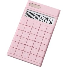 MarkEntegra Slim Tasarımlı Pembe 12 Basamaklı Güneş Enerjili Hesap Makinesi