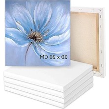 MarkEntegra 5'li Pamuk Tuval Seti, 20X20 Cm, Akrilik ve Sulu Boya Için