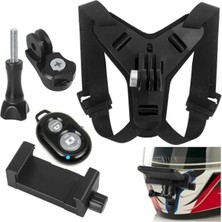 MarkEntegra Uzaktan Kumandalı Aksiyon Kamera ve Telefon Tutucu Kask Aparatı Gezi Seyahat ve Sürüşlerde Kullanmak Için Cep Telefonu Kask Tutucu (Tüm Modeller Ile Uyumlu) | X002