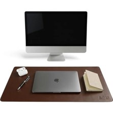 MarkEntegra 40X90 cm El Yapımı Deri Masa Pad, Kaymaz Mousepad ve Klavye Altlığı