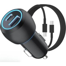 MarkEntegra Çakmaklık Tipi Araç Şarj Aleti, USB ve Type-C Girişli Set, 38W