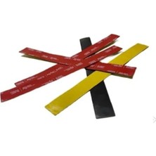 MarkEntegra 1.5 cm Genişlikte 10 Adet Çift Taraflı Siyah Montaj Bantı, 14 cm Uzunluk