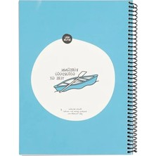 MarkEntegra Hafif Kağıt Stickerli Defter - 80 Yaprak, 18.5X25 cm