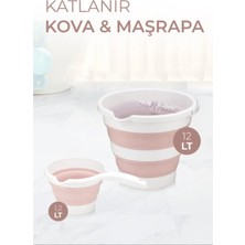 PremiumPort Pratik Katlanır Kova ve Maşrapa Seti, Renkli ve Hafif Tasarım