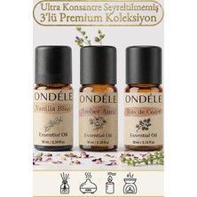 Ondéle 3'lü Kış Sığınağı Saf Esansiyel Uçucu Yağ Buhurdanlık Mum Difüzör Kokusu: Amber,sedir,vanilla