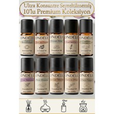 Ondéle 10'lu Signature Collection Saf Esansiyel Yağ Mum Buhurdanlık Difüzör Ortam Kokusu Seti