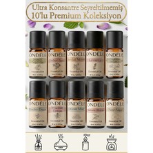 Ondéle 10'lu Parfumer's Choice Saf Esansiyel Yağ Mum Buhurdanlık Difüzör Ortam Kokusu Seti