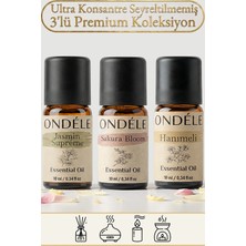 Ondéle 3'lü Çiçek Rüyası Saf Esansiyel Uçucu Yağ Buhurdanlık Mum Difüzör Kokusu: Hanımeli,jasmin,sakura