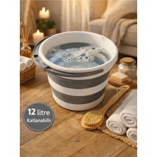 PremiumPort 12 Litre Katlanabilir Taşınabilir Temizlik Kovası, Pratik ve Hafif Kullanım
