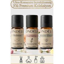 Ondéle 3'lü Gece Uykusu Saf Esansiyel Uçucu Yağ Buhurdanlık Mum Difüzör Kokusu: Lavanta,anti Stress,poudre
