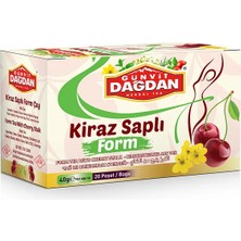 Günvit Kesgin Market® Kiraz Saplı Form Çayı  Bardak Poşet 20’li Teknokesgin