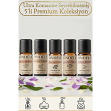 Ondéle 5'li Gül ve Ahşap Senfonisi Uçucu Yağ Difüzör Ortam Kokusu: Gül,bois De Cedre,sandal,amber,sakura