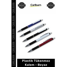Carlburn Özel Üretim Promosyon Logolu Kaliteli Kurumsal Baskılı Tasarım Hızlı Plastik Tükenmez Kalem Beyaz