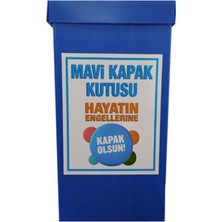 PremiumPort Mavi Kapak Toplama Kutusu, Sıfır Atık ve Geri Dönüşüm Için Uygun