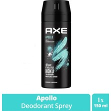 Royaleks Kesgin Market® Axe Erkek Sprey Deodorant Apollo 48 Saat Etkileyici Koku Vücut Spreyi 150 ml Tekno