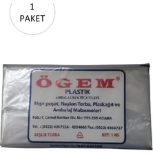 Ögem Kesgin Market® Bakkaliye Naylon Torba Beşlik 30X52 cm 1 kg 1 Paket (Takriben 105 Adet) Teknokesgi