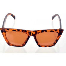 Royaleks Kesgin Market® Leopar Çerçeve Cat Eye Kadın Güneş Gözlüğü - Moda Gözlük Teknokesgin