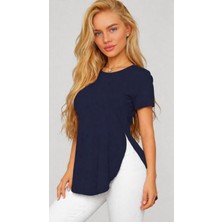 Nnstartshopping  Kadın Yırtmaç Detaylı Viskon Kumaş Bluz