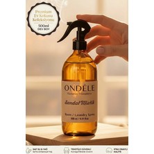 Ondéle Sandal Mistik Oda ve Çamaşır Spreyi 500ML | Su Bazlı Alkol Içermeyen Kumaş Kokusu