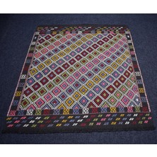 Zehra Abla Halı Yeni El Dokuması Eşsiz Karacadağ Cecim Yün Kilim 7290