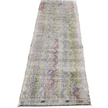 Zehra Abla Halı Vintage El Dokuma Pastel Çumra Yörük Yolluk Pamuklu Yün Kilim 7285
