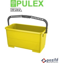 PremiumPort Yüksek Kapasiteli 22 Litre Camcı Kovası, Sarı Renkli, Dayanıklı ve Pratik