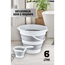 PremiumPort 2'li Katlanabilir 6l Kova ve Maşrapa Seti, Pratik ve Şık Tasarım