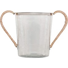Yargıcı Rattan Saplı Cam Silindir Buz Kovası(21x37x22 Cm)