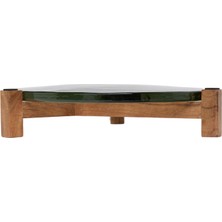 Yargıcı Mango Ağacı Standlı Cam Yuvarlak Servis Tabağı(30x6 Cm)