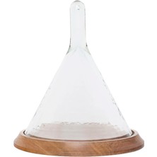 Yargıcı Cam Kapaklı Mango Ağacı Yuvarlak Servis Tabağı(22x30 Cm)