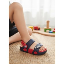 Kidessa 2247-AKINAL Unisex Figürlü Ultra Yumuşak Esnek Kaymaz Tabanlı Çocuk Sandalet Terlik - NKT02247-LACIVERT-KIRMIZI-29