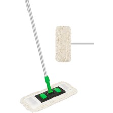 PremiumPort 50 cm Zincir Dikişli Nemli Mop, Püsküllü Pamuk-Polyester Bez
