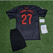 2024/25 Yeni Sezon Lamine Yamal Deplasman Çocuk Forması 4'lü Set