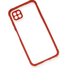 LTG Nova P40 Lite Kılıf Miami Şeffaf Silikon - Kırmızı