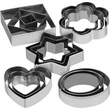 Mabeyn Promosyonca Çok Amaçlı Kurabiye Kalıpları, 5 Farklı Şekil, 3'lü Set (Insan Şekilli)