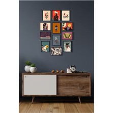 Çerçevesiz Çerçeve Görünümlü 12 Parça Mdf Tablo Seti Çoklu Baskı Seti Mdf Baskı ÖZC-MDF12D