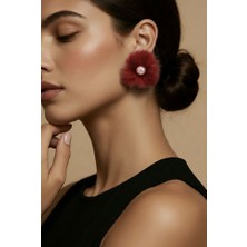 Monalisa Home Incili Peluş Figürlü Küpe